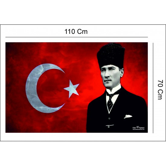 Atatürk`lü Branda Bayrak